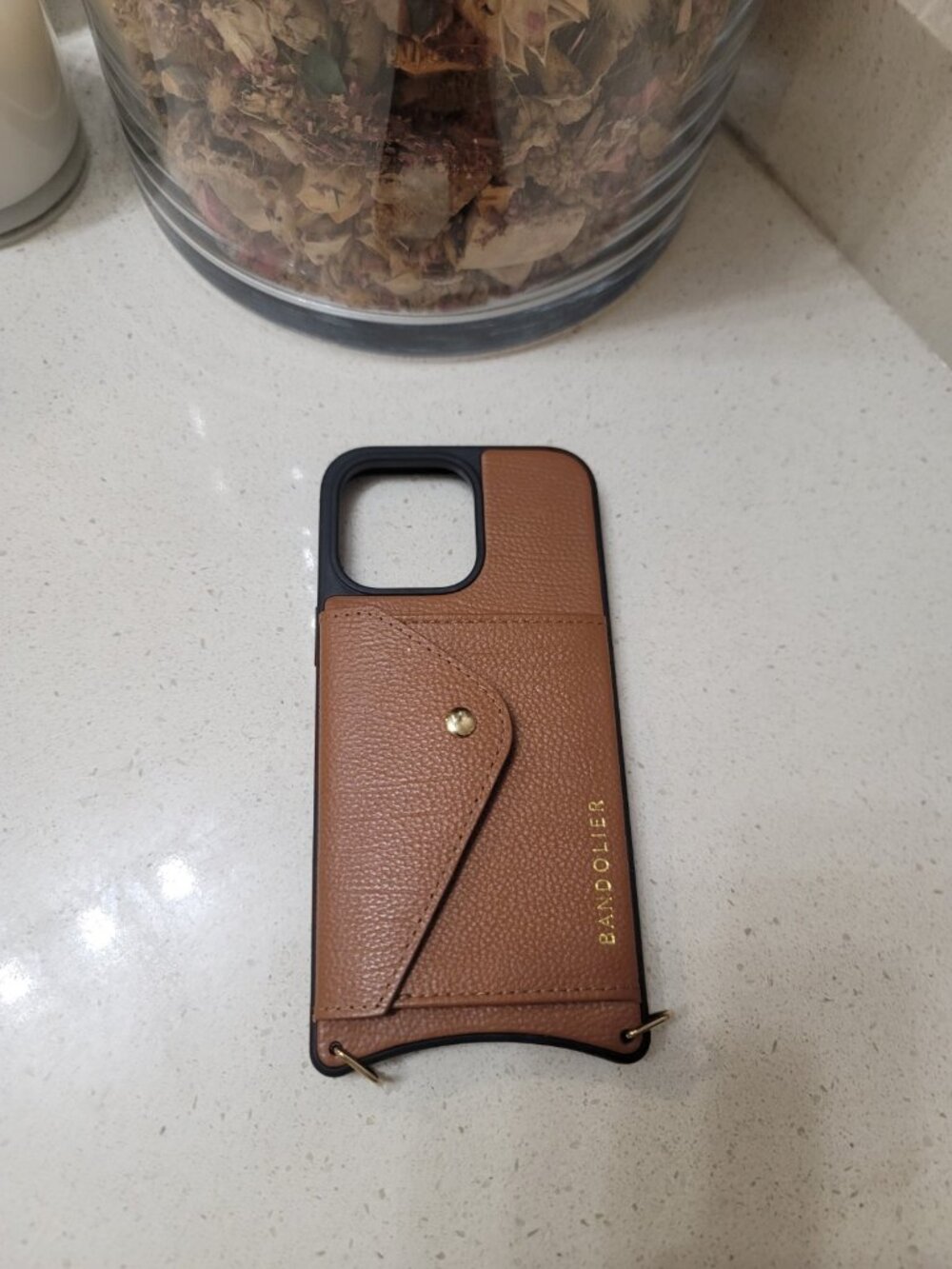 Bandolier Iphone Phone Case W/out Crossbody Strap Leather Brown